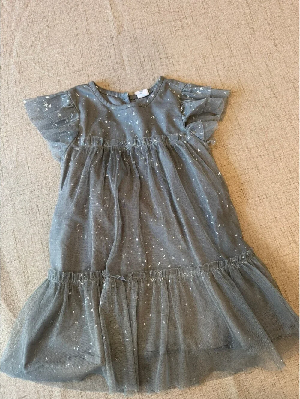 Baby Gap Grey Tulle Glitter Star Dress